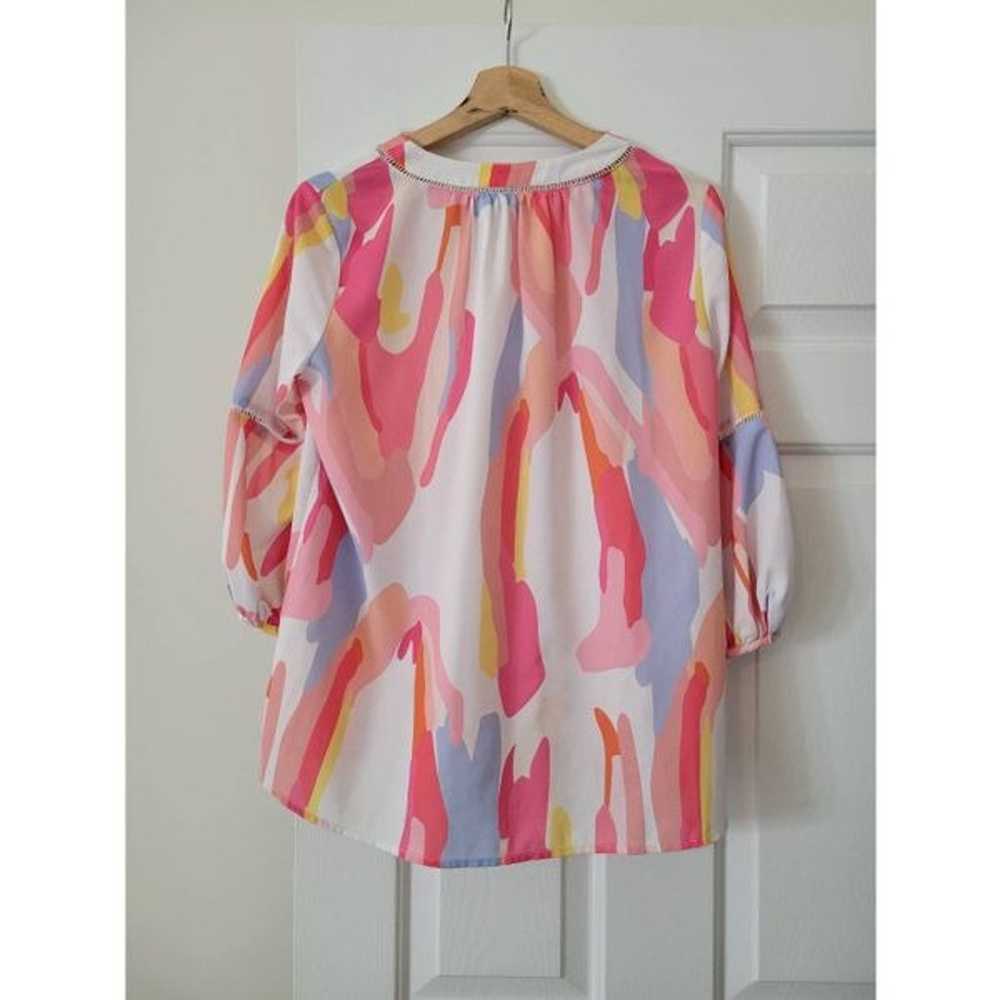 Crosby by Mollie Burch Colorful Blouse S - image 8