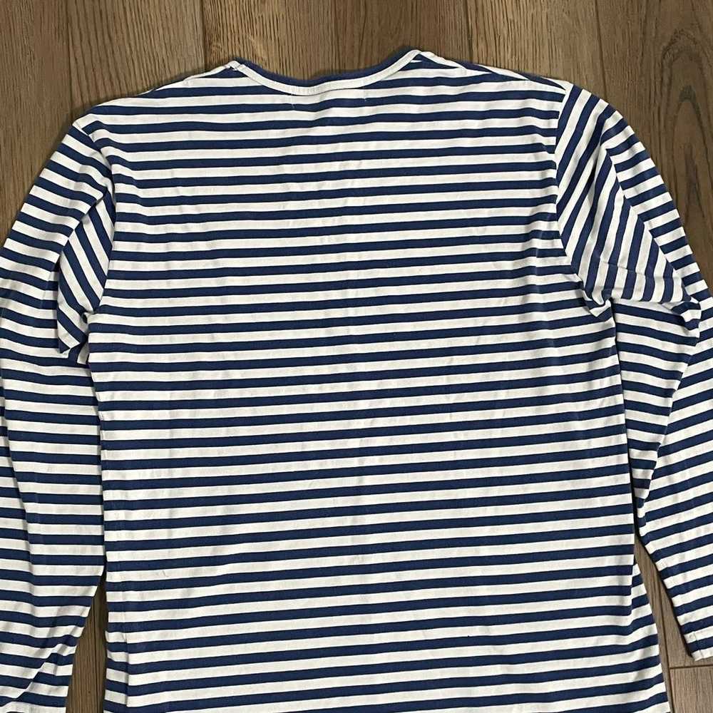 Comme des Garcons Play T-Shirt Blue Stripe 3/4 Sl… - image 8