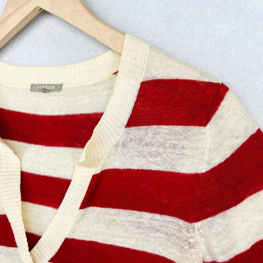 Jigsaw JIGSAW 100% Linen Sweater Womens XS Stripe… - image 2