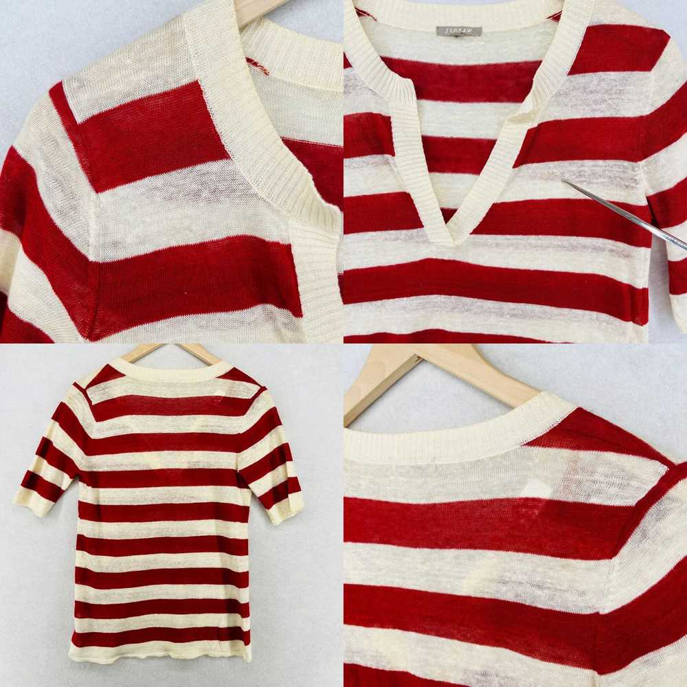 Jigsaw JIGSAW 100% Linen Sweater Womens XS Stripe… - image 4