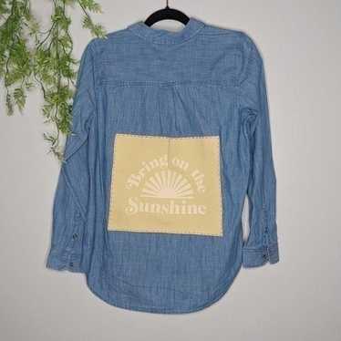 Handcrafted Bring On The Sunshine Altered Denim P… - image 1