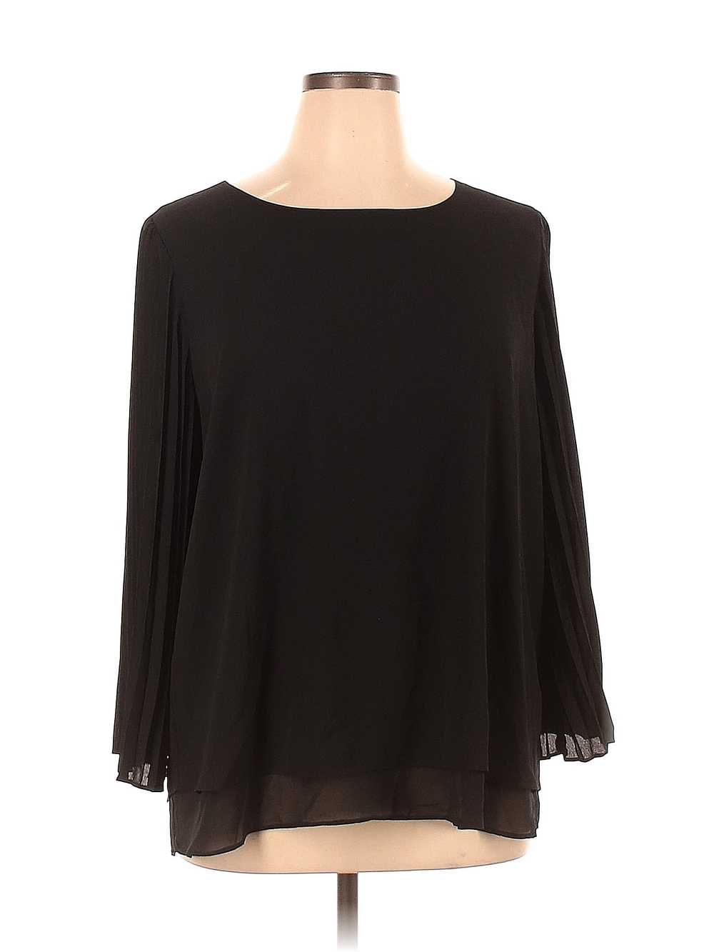 Laurie Felt Women Black Long Sleeve Blouse XL - image 1