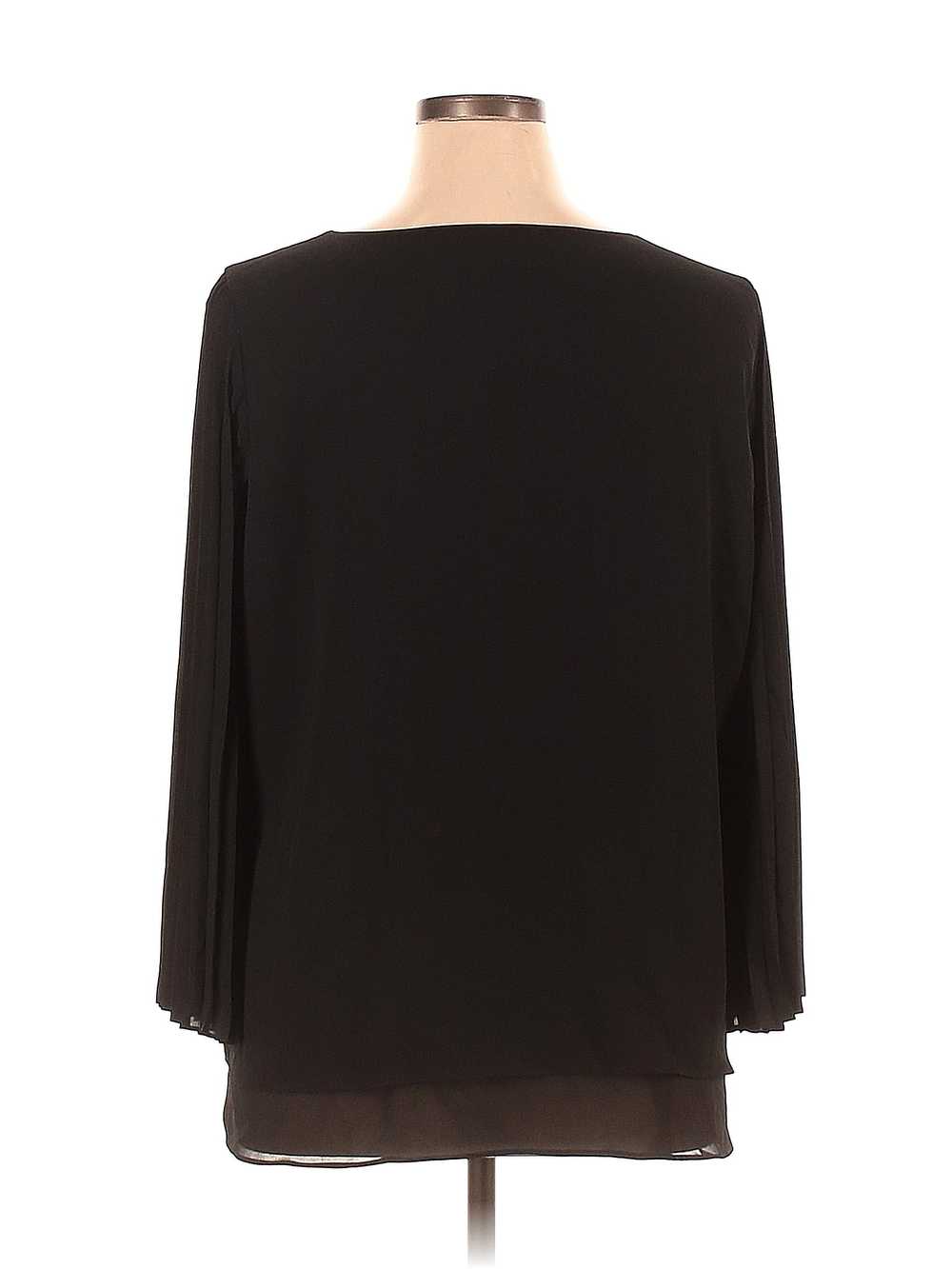 Laurie Felt Women Black Long Sleeve Blouse XL - image 2