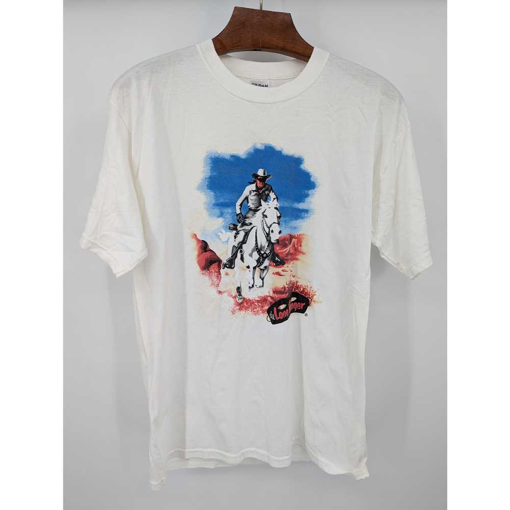 Vintage The Lone Ranger White Graphic T-Shirt Men… - image 1