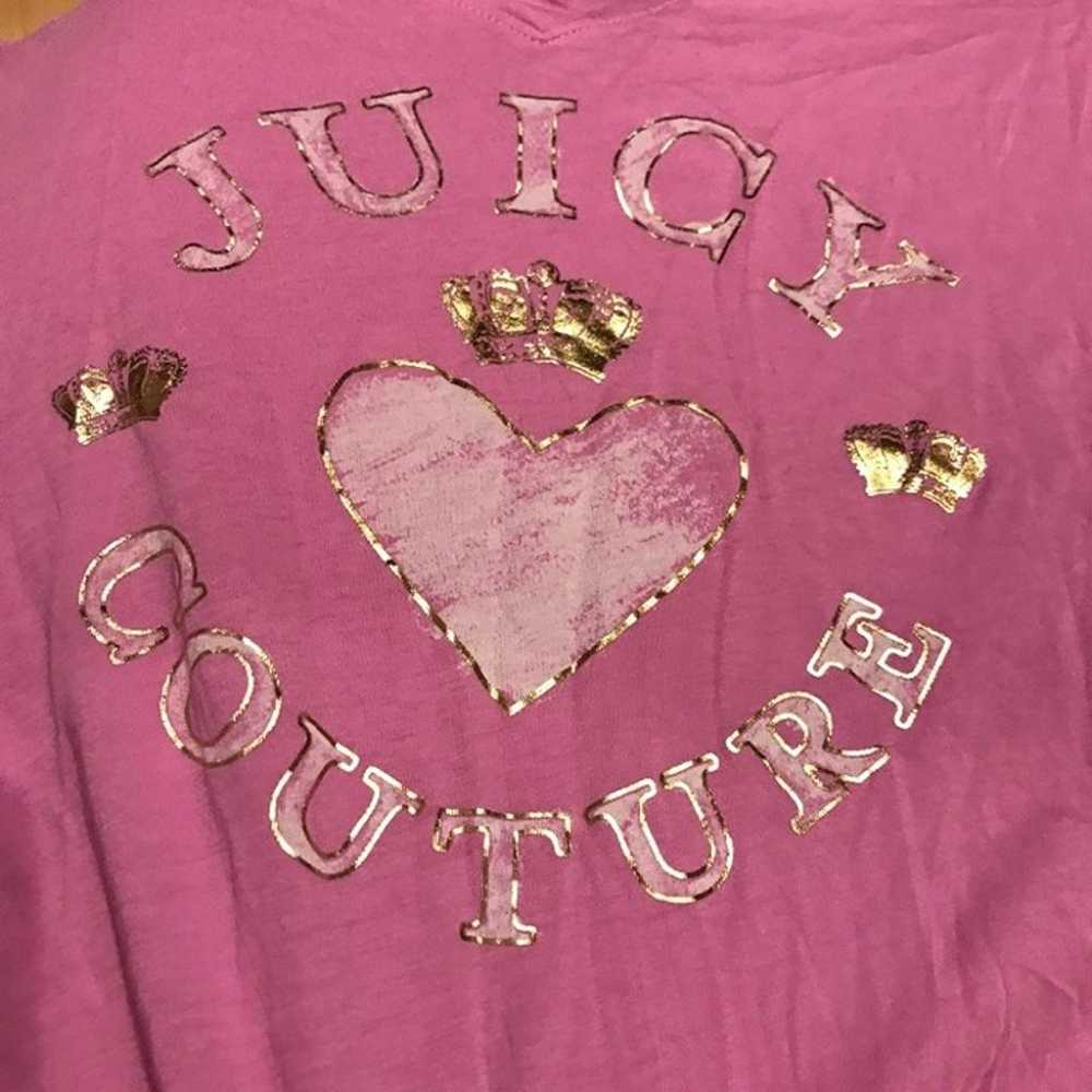 Juicy Couture T Shirt Pink Soft Cotton Sz XS - image 1