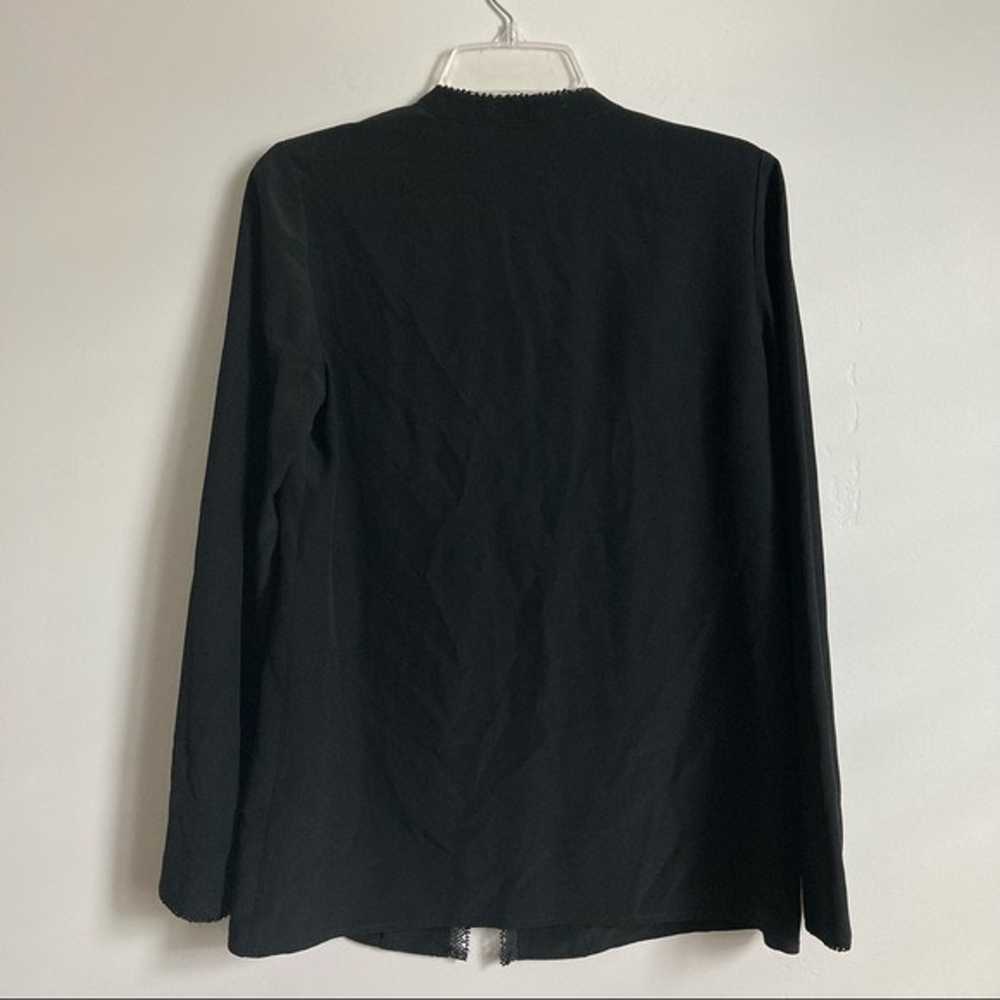 TORY BURCH Black Pleated Bib Silk Shirt - image 4