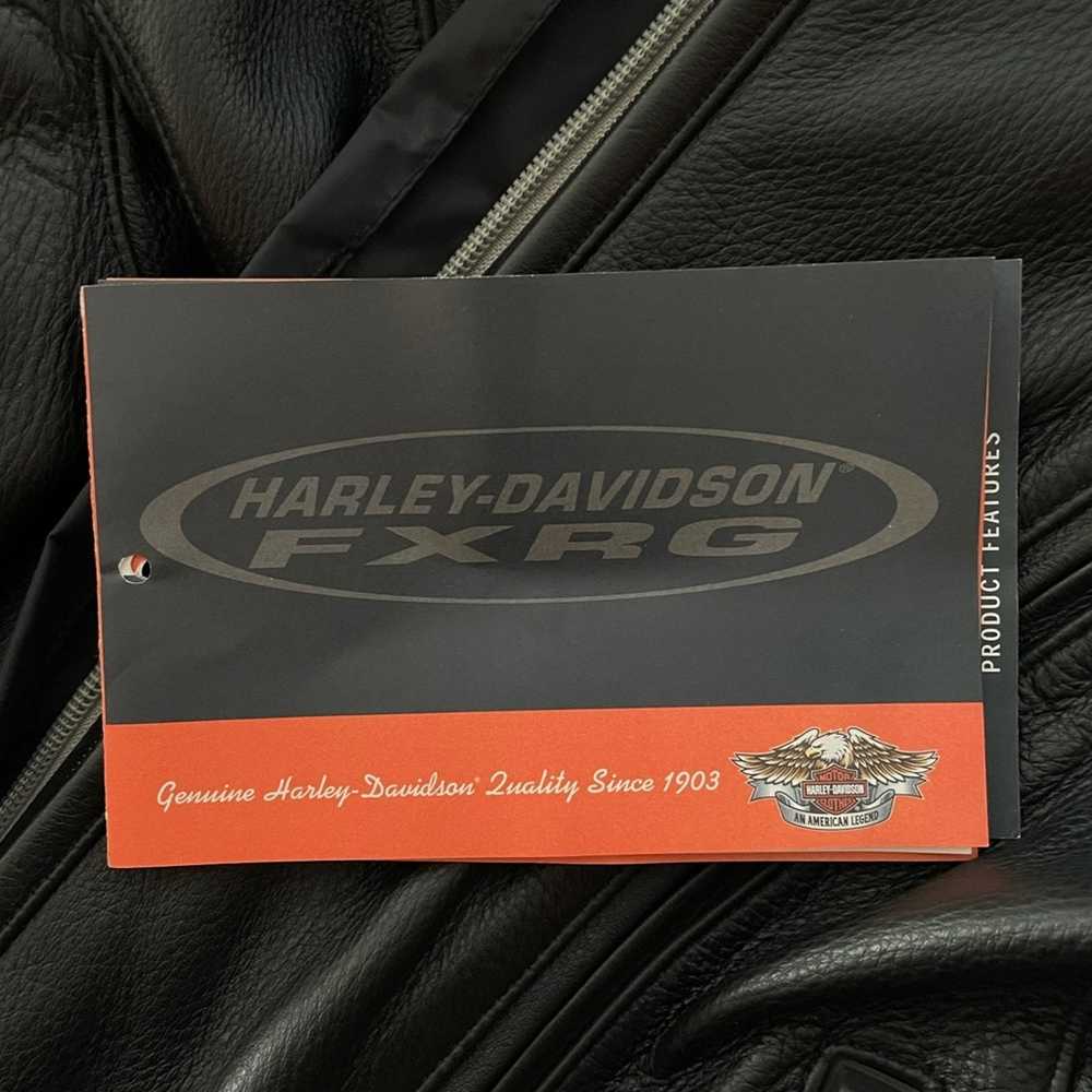 Harley Davidson FXRG Leather Motorcycle Jacket, B… - image 10