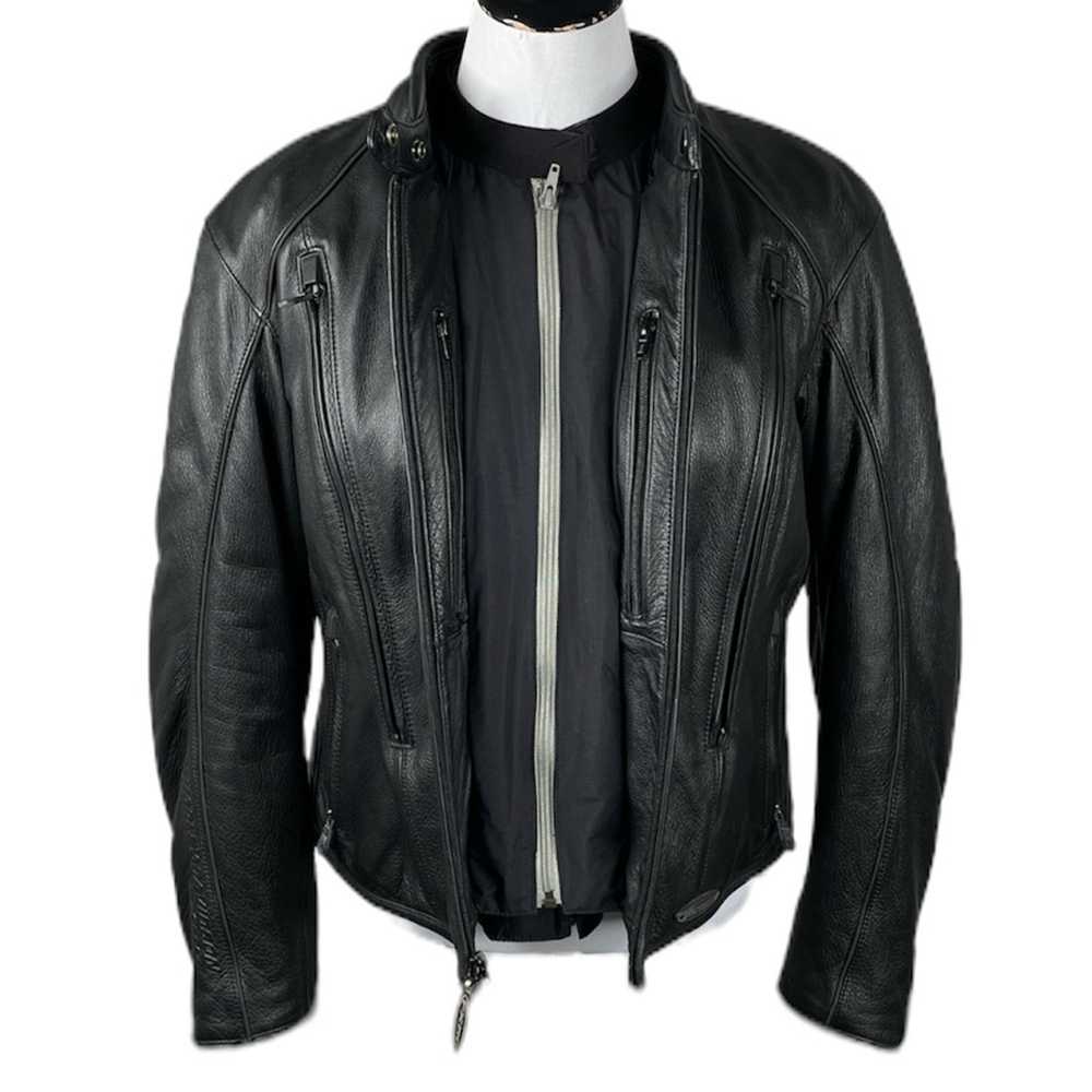 Harley Davidson FXRG Leather Motorcycle Jacket, B… - image 2