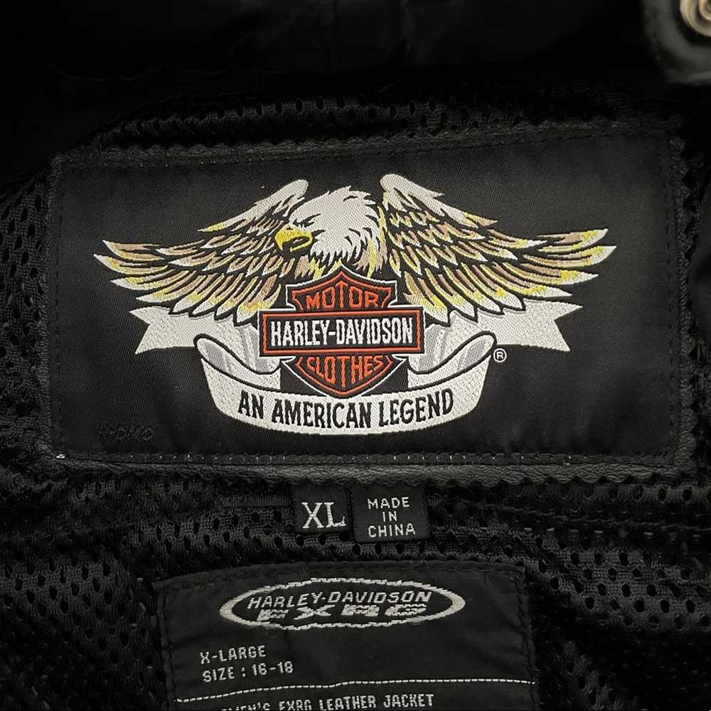 Harley Davidson FXRG Leather Motorcycle Jacket, B… - image 8