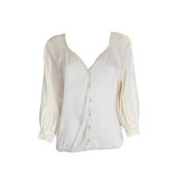 alice + olivia silk flowy minimalist blouse