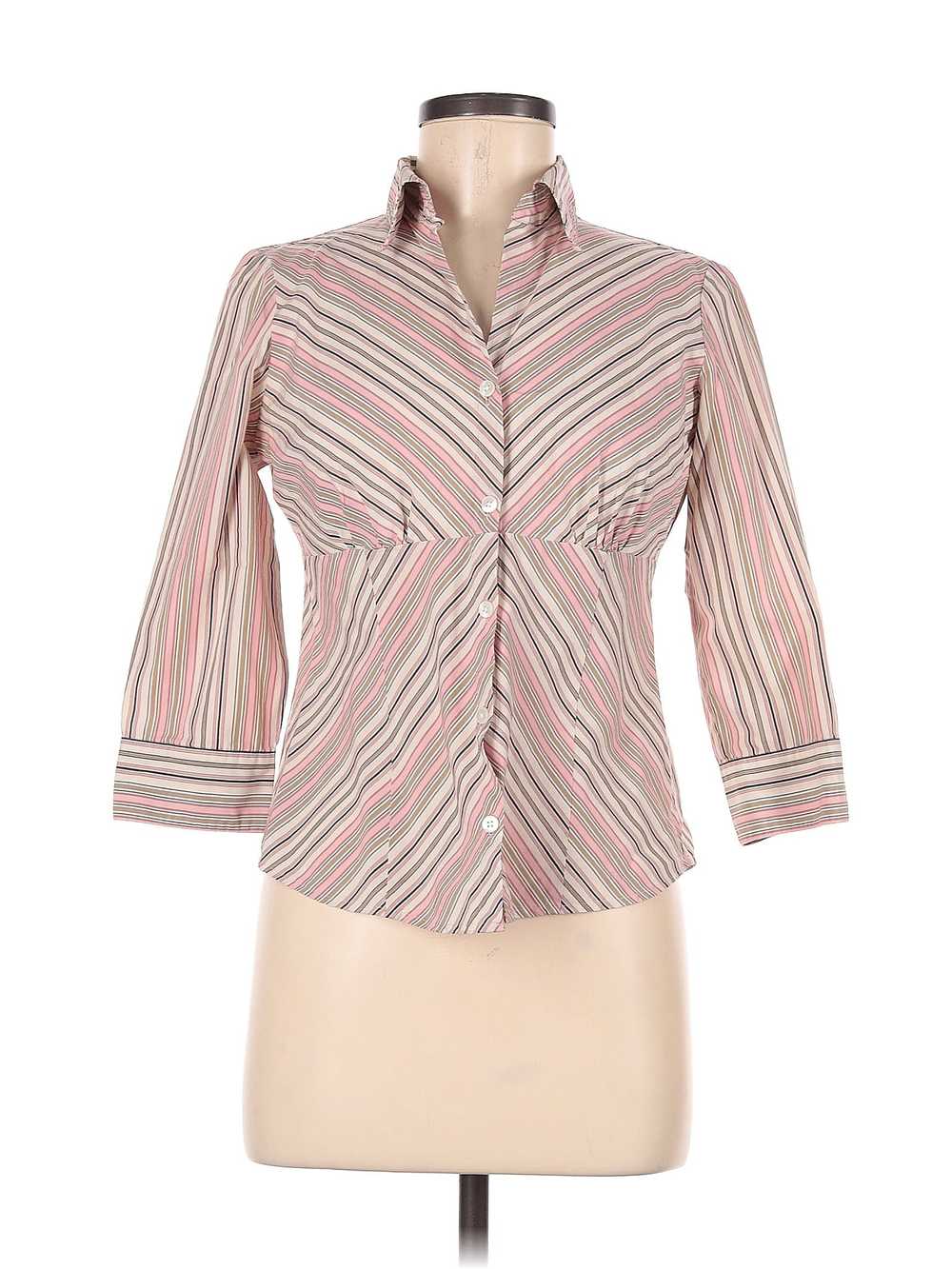Ann Taylor LOFT Women Pink Long Sleeve Button-Dow… - image 1