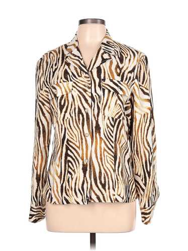 Evan Picone Women Brown Long Sleeve Button-Down S… - image 1