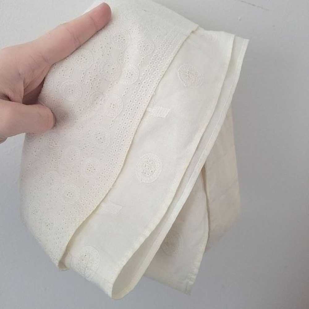 Adam Lippes Ivory White 100% Cotton Blouse Sleeve… - image 9