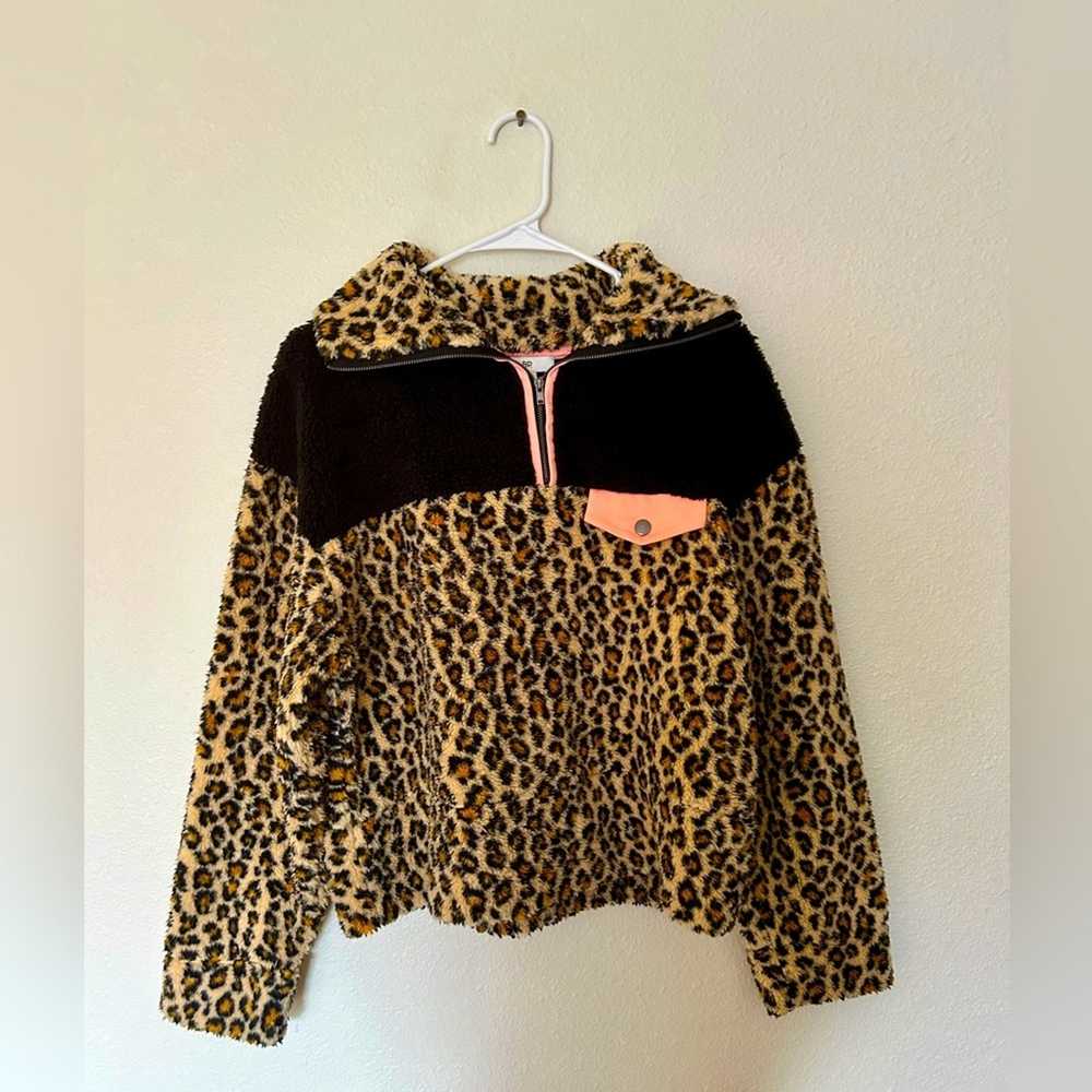 BP Women Small Leopard Animal Print Colorblock Ne… - image 1
