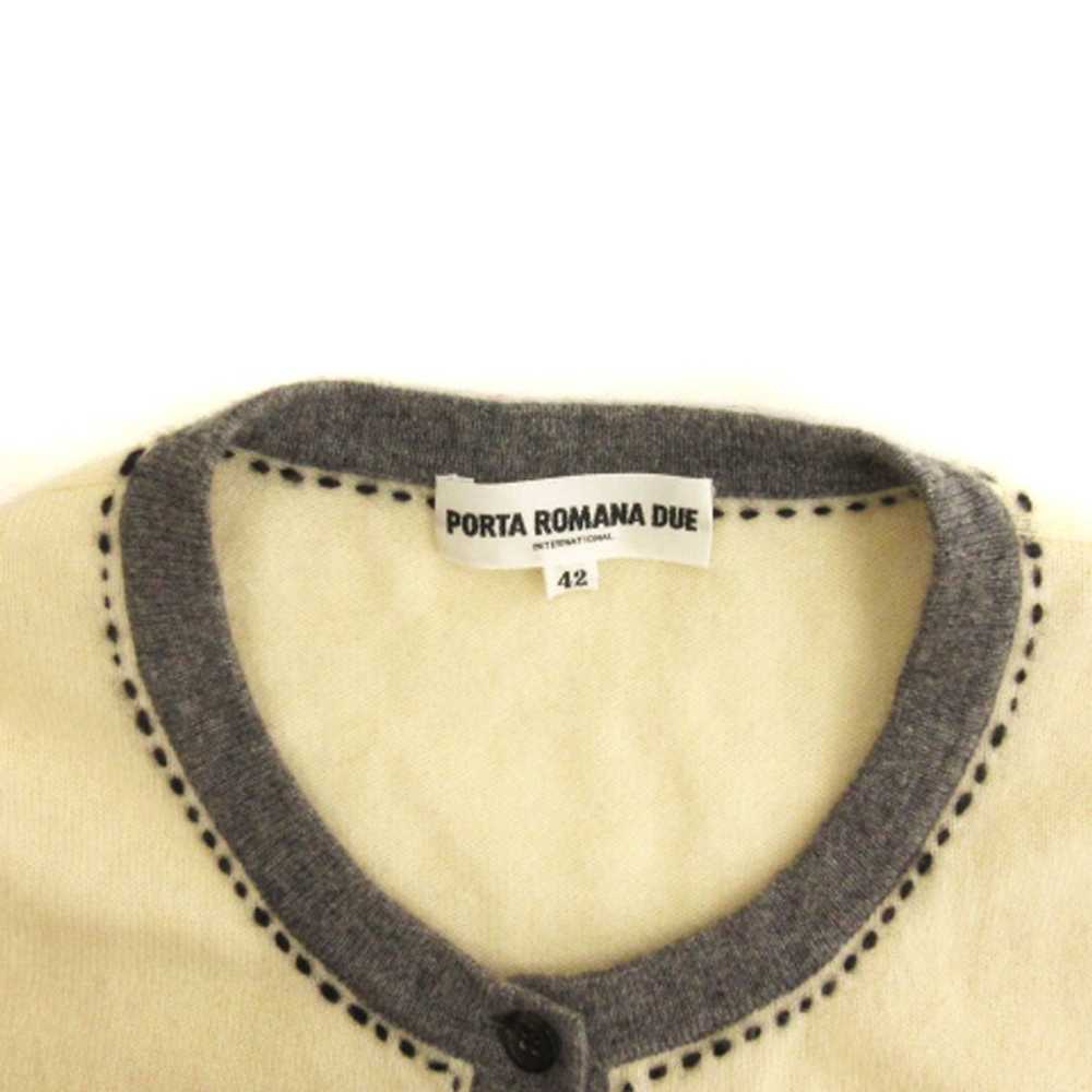 Porta Romana Due Cardigan Knit Cashmere 100 White… - image 6