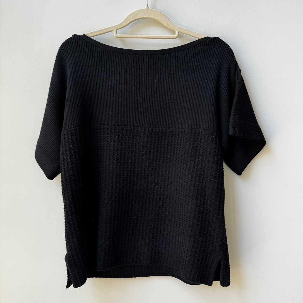 Maison Mayle Short Sleeve knit sweater black top … - image 2