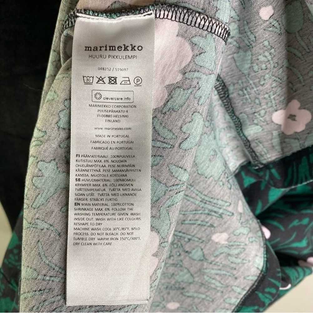 Marimekko x Anthropologie huuru tunic green flora… - image 5