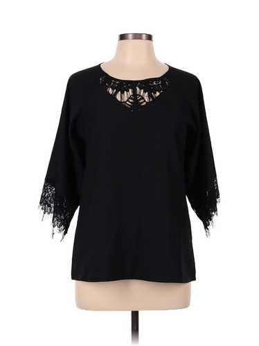 Sunny Leigh Women Black 3/4 Sleeve Blouse M - image 1