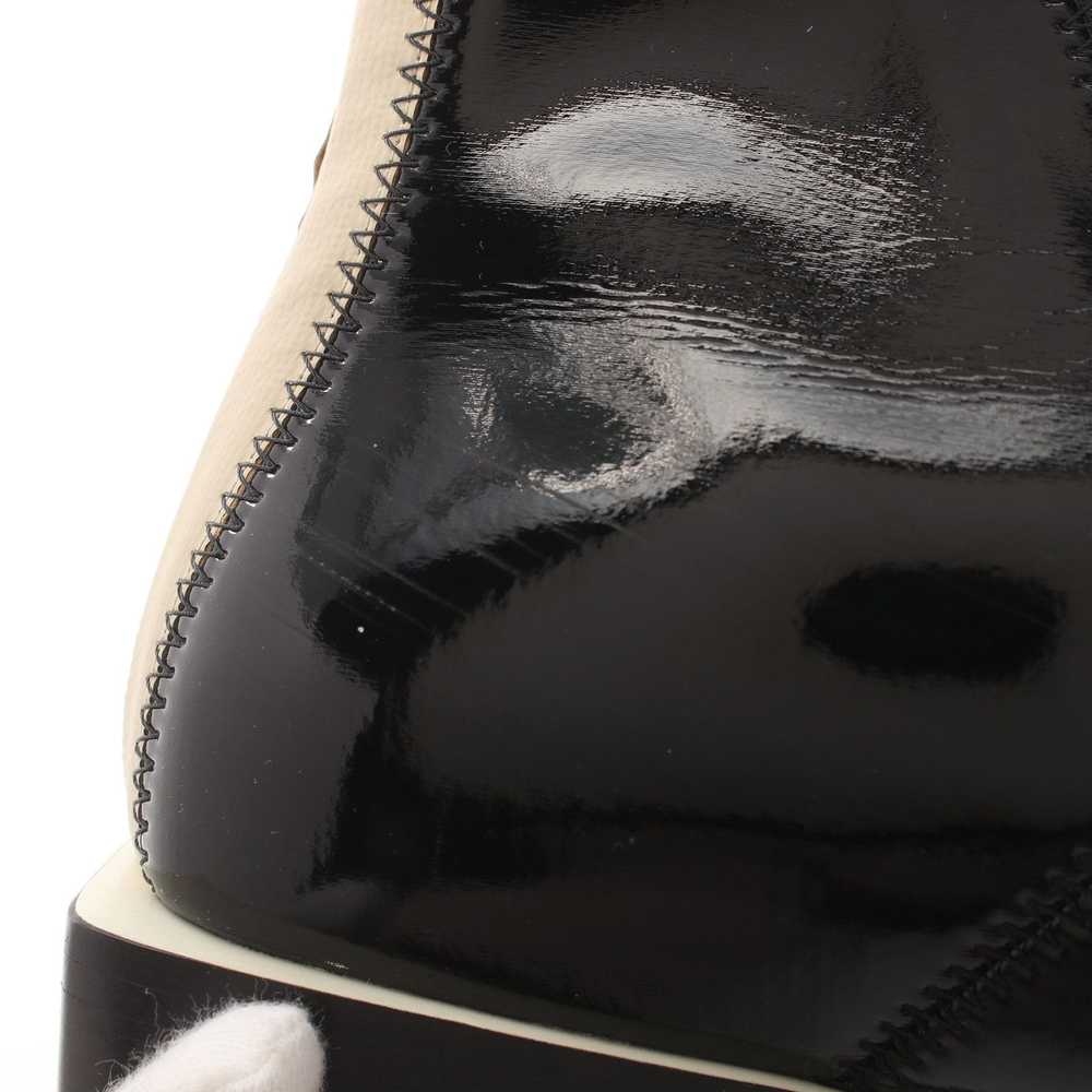 Fendi Short Boots Patent Leather Black Ivory - image 6