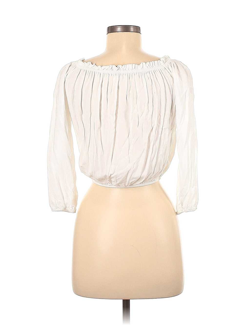 Brandy Melville Women Ivory Long Sleeve Blouse On… - image 2