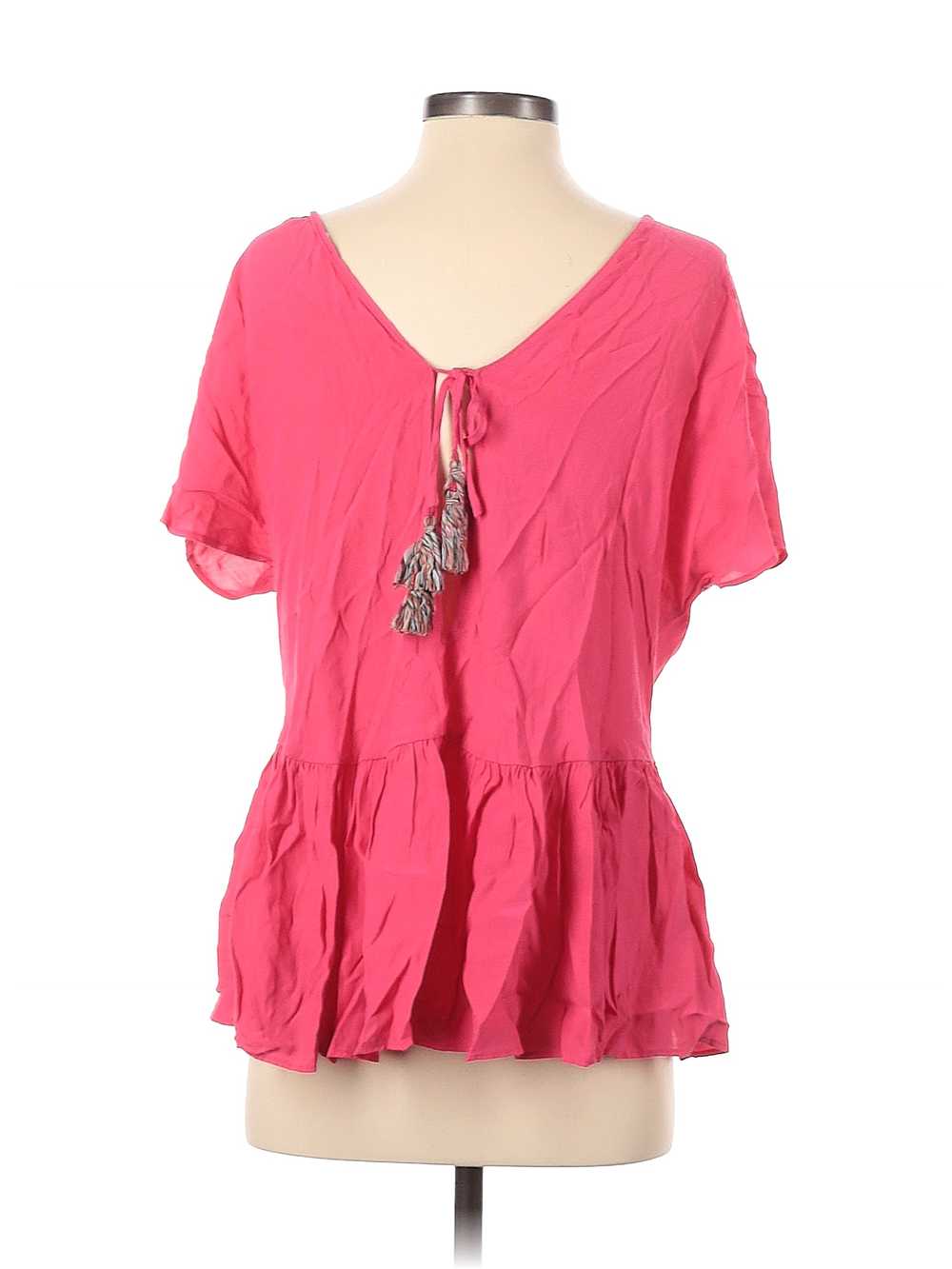Trafaluc by Zara Women Pink Short Sleeve Blouse XS - image 2