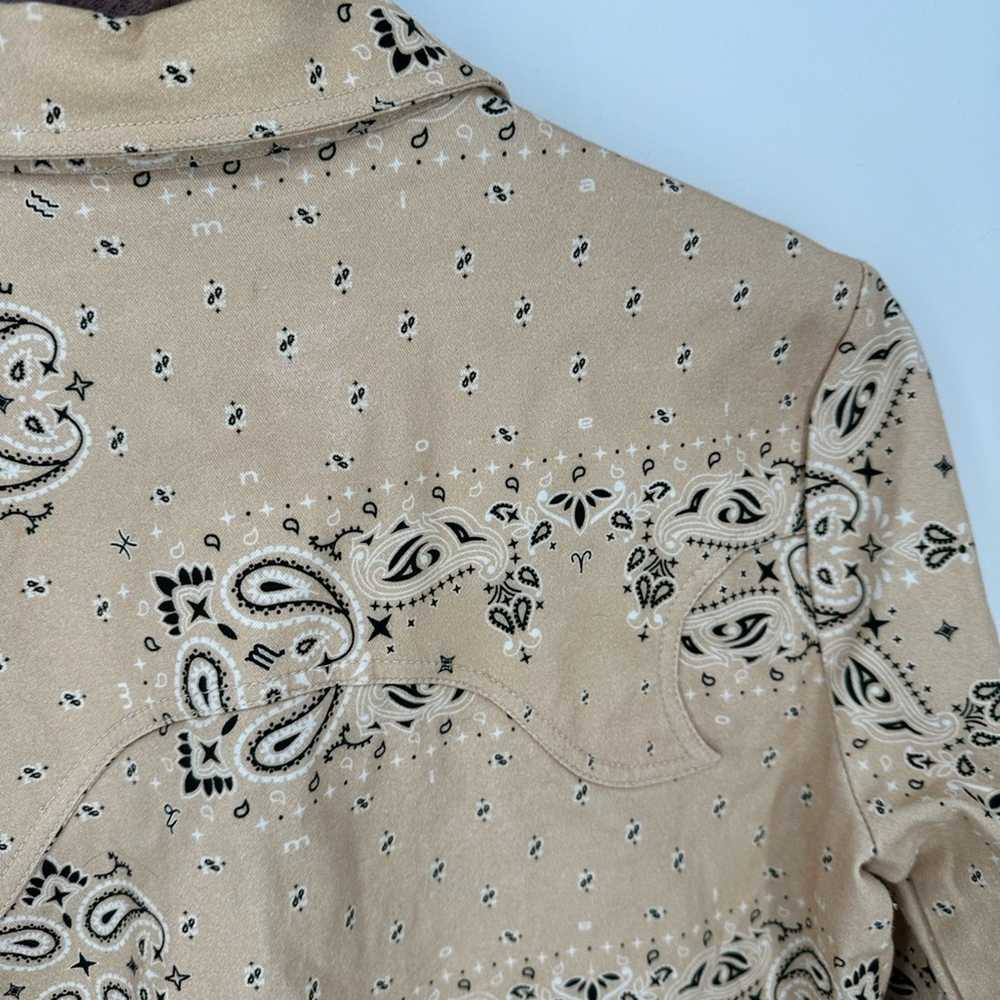 Miaou Lex Bandana Print Cropped Denim Jacket Size… - image 6