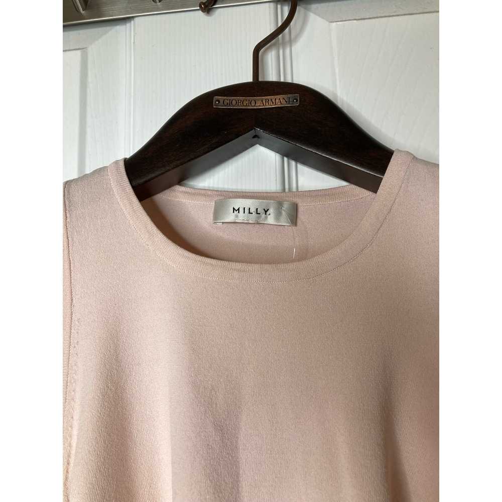Milly Pink Cold Shoulder Tie top sz small - image 11