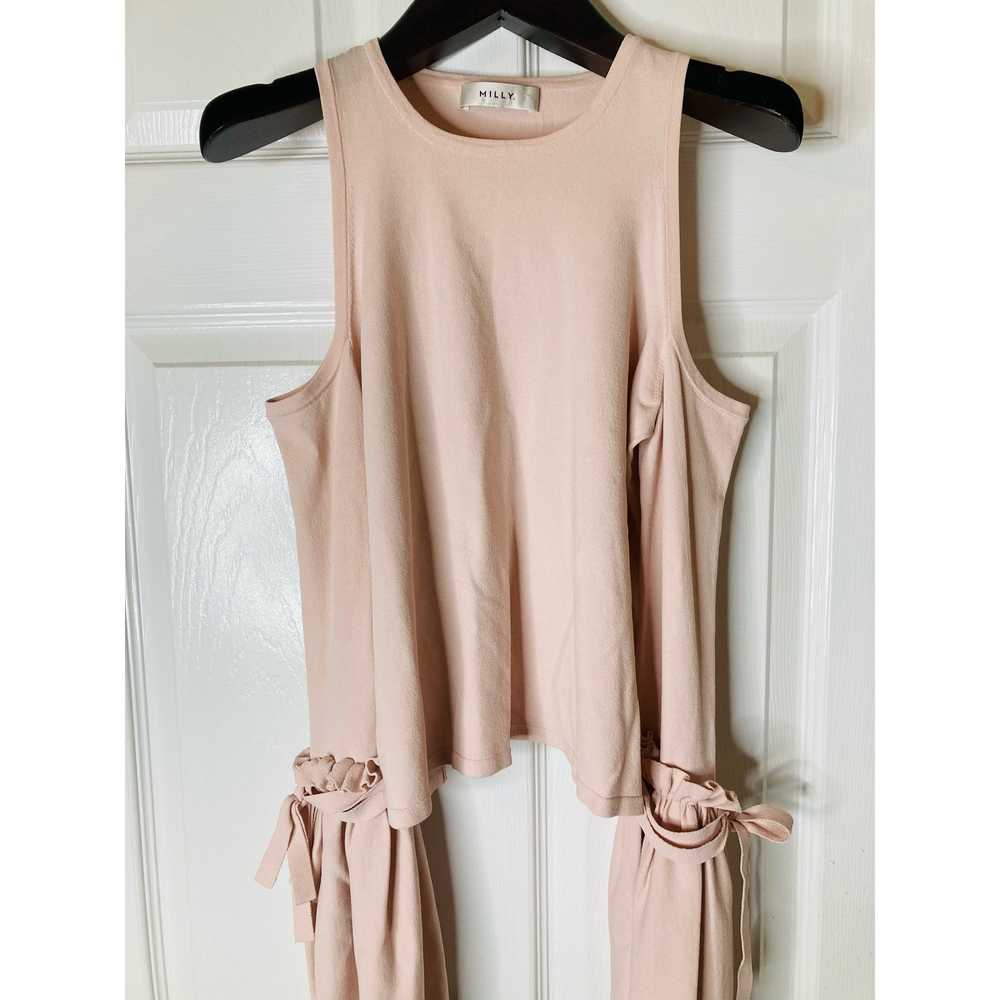 Milly Pink Cold Shoulder Tie top sz small - image 3