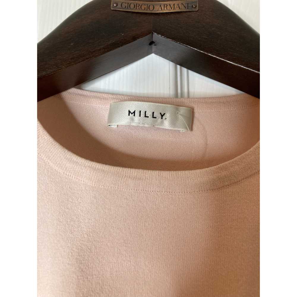 Milly Pink Cold Shoulder Tie top sz small - image 8