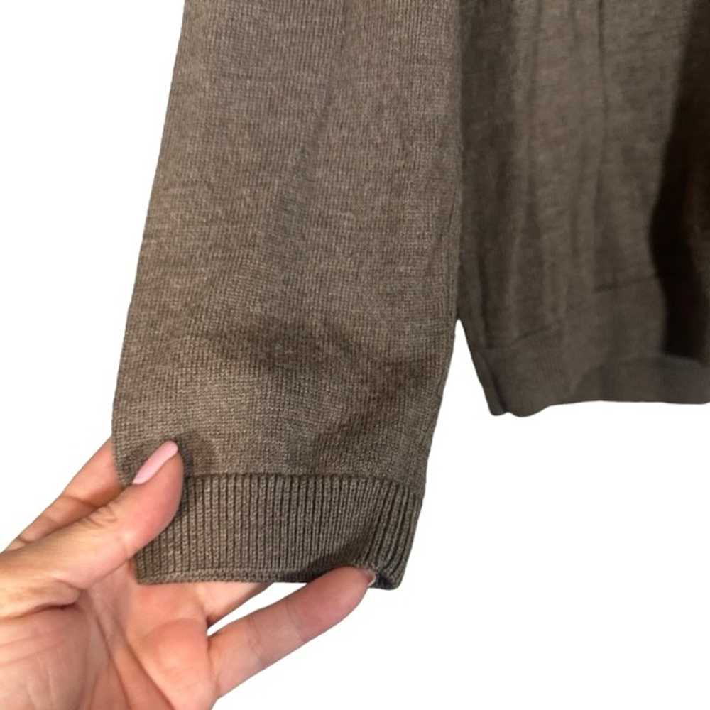 Garnet Hill Brown Wool Long Sleeve Heart Pullover… - image 5