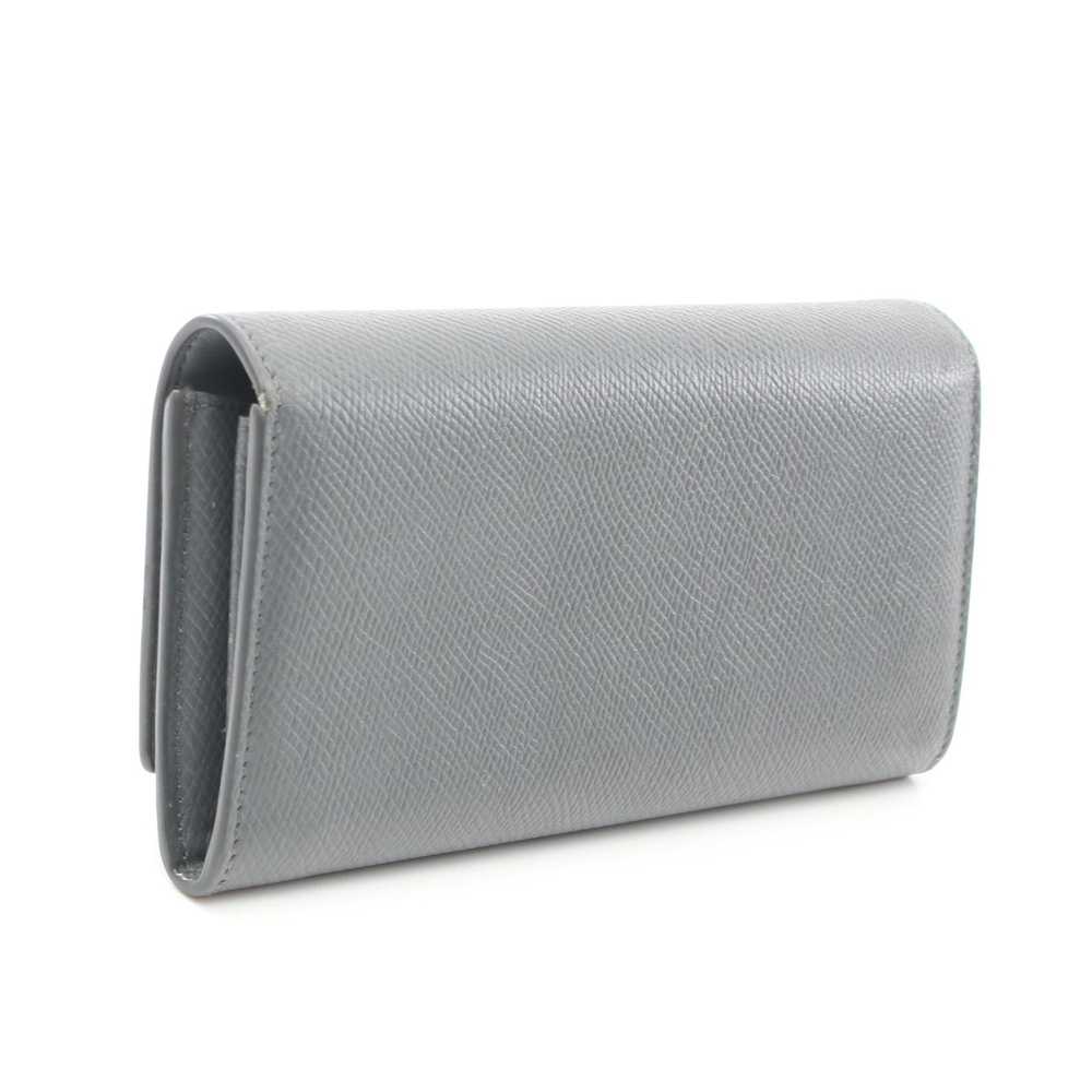 Celine Celine Large Flap Wallet Bi-Fold Long Leat… - image 2