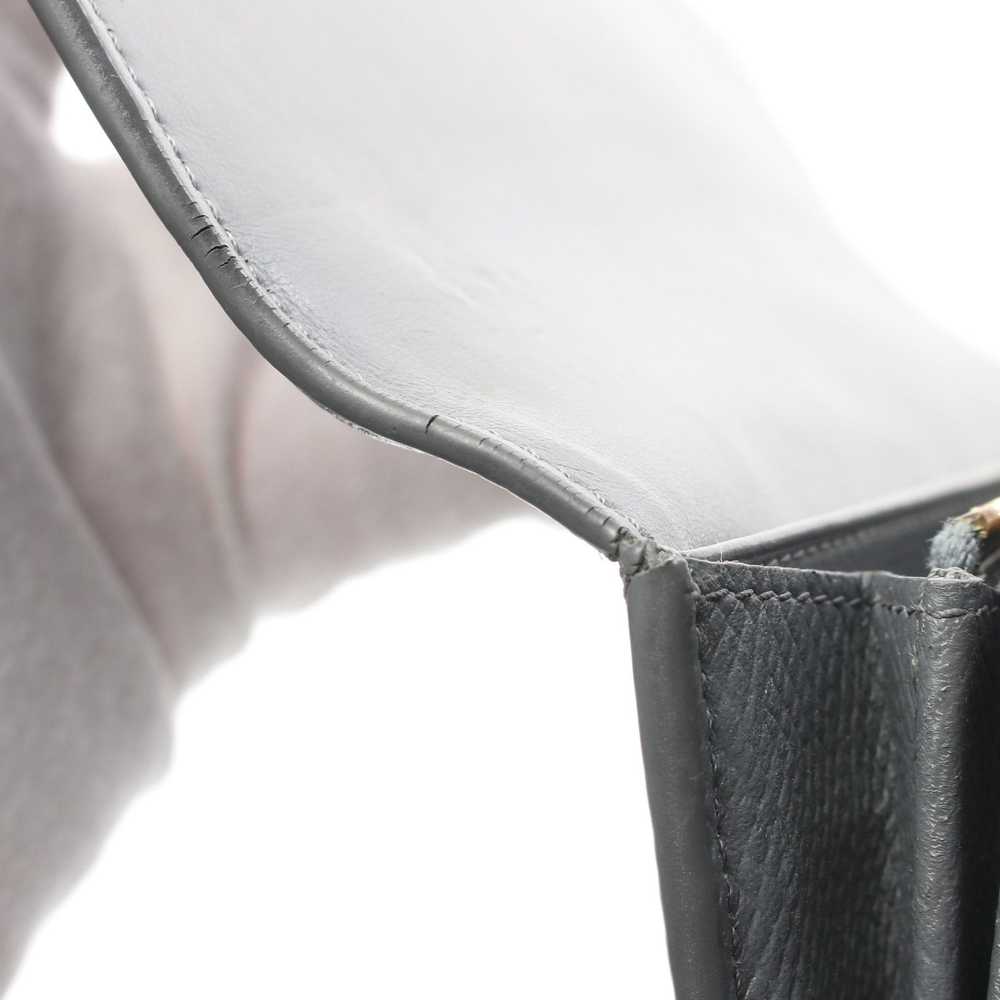 Celine Celine Large Flap Wallet Bi-Fold Long Leat… - image 7