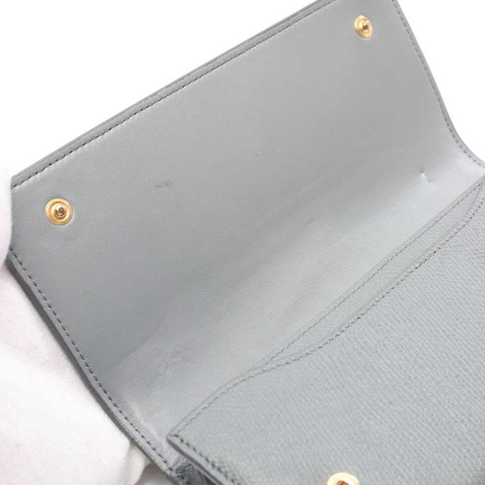 Celine Celine Large Flap Wallet Bi-Fold Long Leat… - image 8