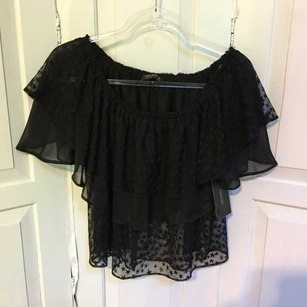 Basic Collection Black Cropped Blouse - image 7