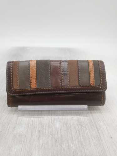 Fossil Vintage Brown Suede & Leather Trifold Walle