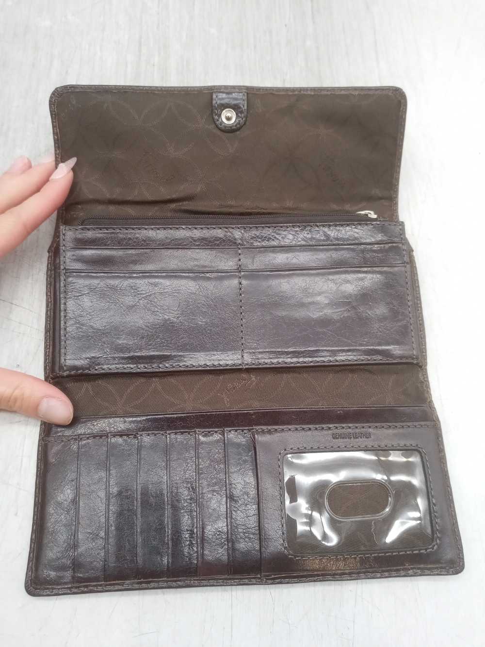 Fossil Vintage Brown Suede & Leather Trifold Wall… - image 4