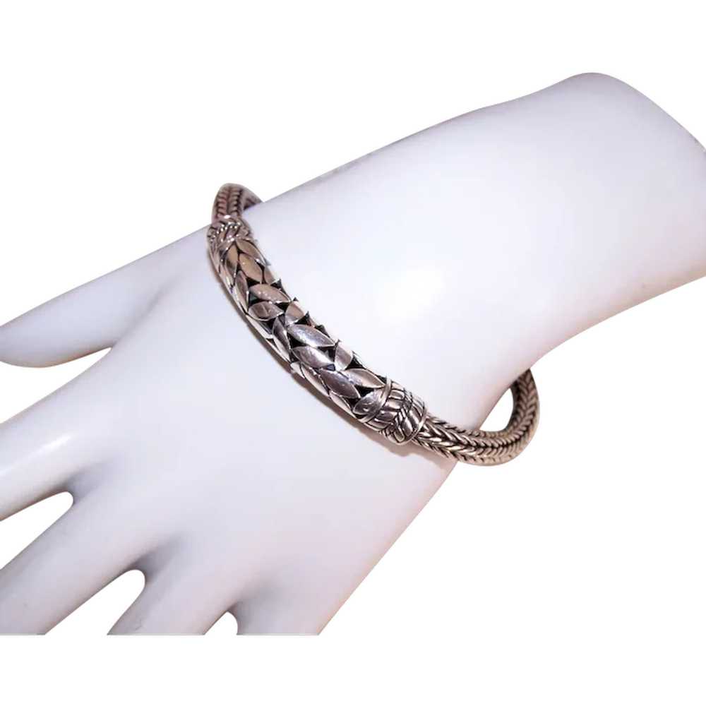 ATI ID Sterling Silver 5mm Wheat Chain Bracelet -… - image 1