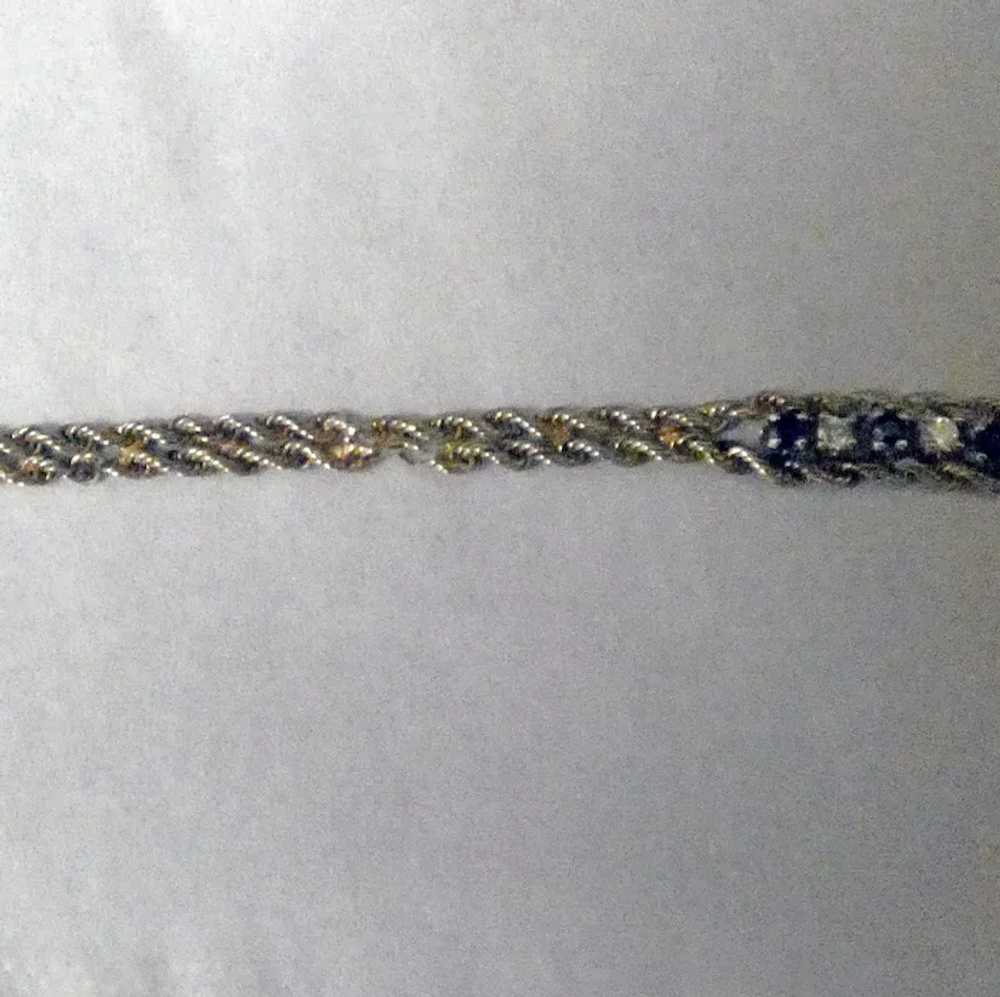 14k Bracelet With Diamonds & Sapphires - image 12