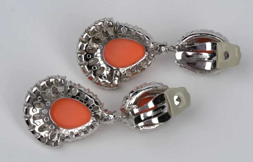 CINER Pave Diamante and Coral Cabochon 'Jewels of… - image 10