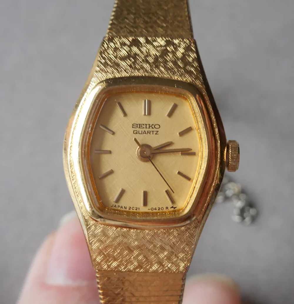 1980s Narrow Seiko 2C21 5149 Ladies Watch Vintage… - image 4