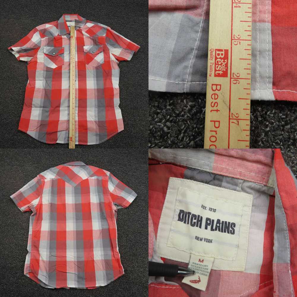 Vintage Ditch Plains Shirt Adult Medium Red & Gra… - image 4