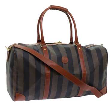 Fendi FENDI Pecan Canvas Boston Bag Coated Canvas… - image 1