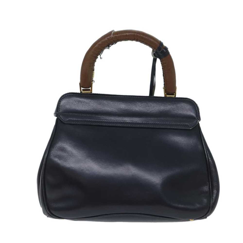 Gucci GUCCI Ready Lock Hand Bag Leather Navy 000 … - image 3