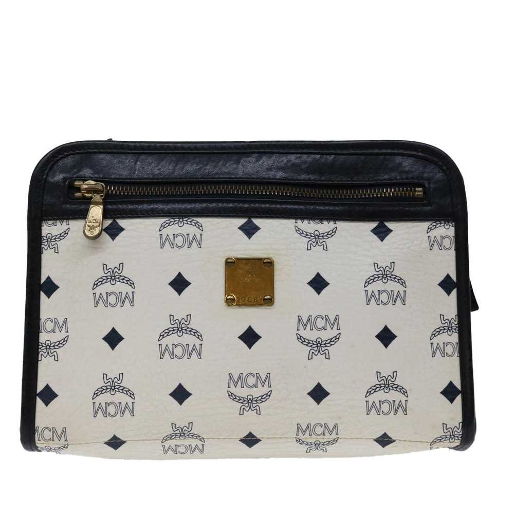MCM MCM Vicetos Logogram Clutch Bag PVC Leather W… - image 2