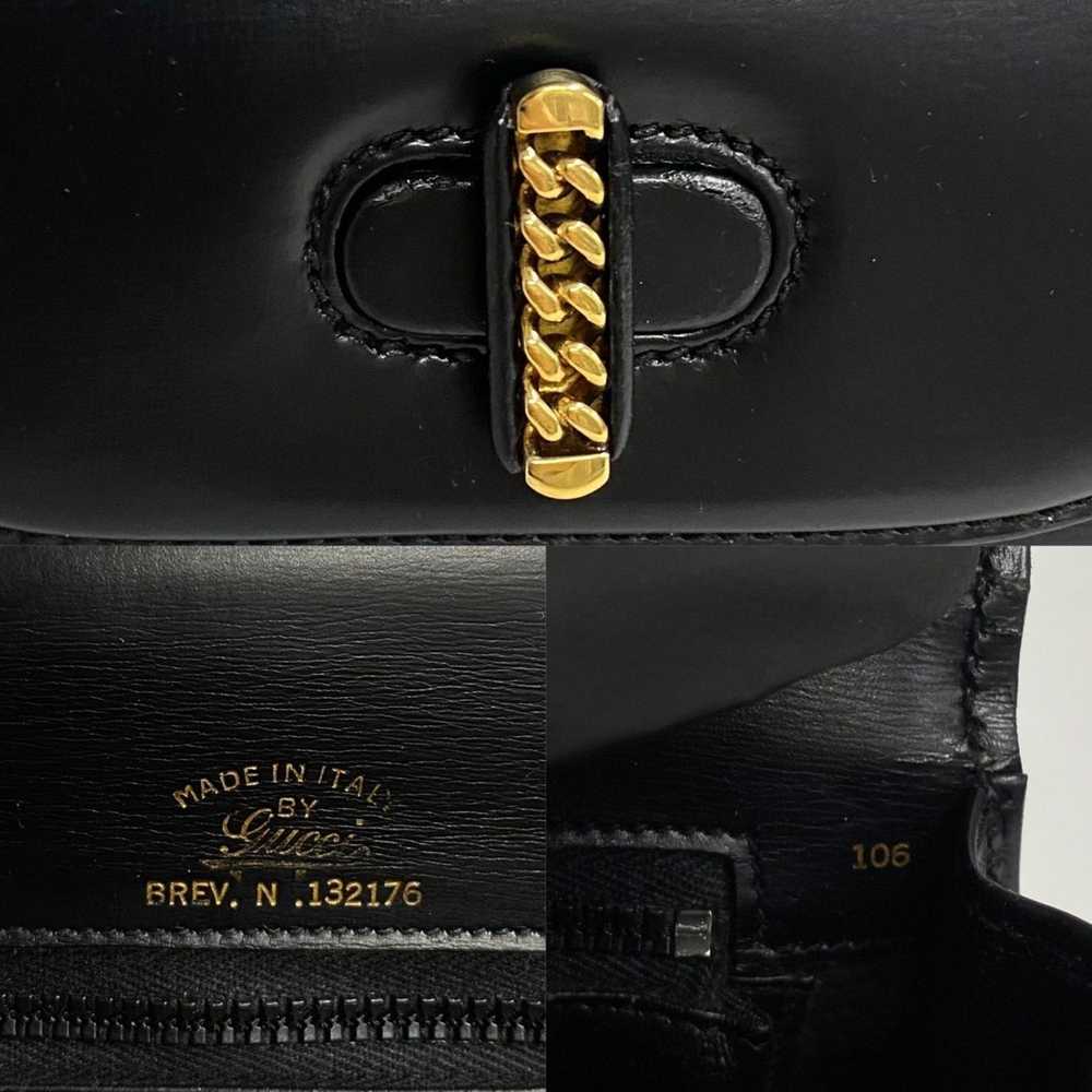 Gucci GUCCI Old Chain Motif Handle Turnlock Calf … - image 3
