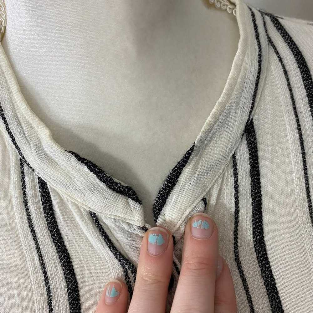 Isabel Marant White Blue Cotton Striped Long Slee… - image 8