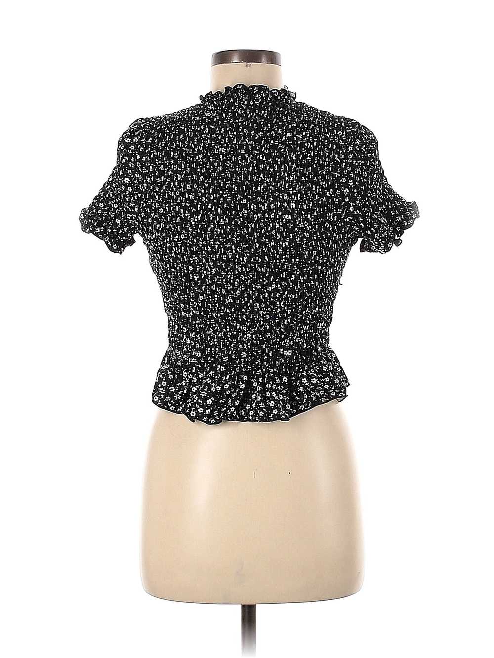 Aqua Women Black Short Sleeve Top M - image 2