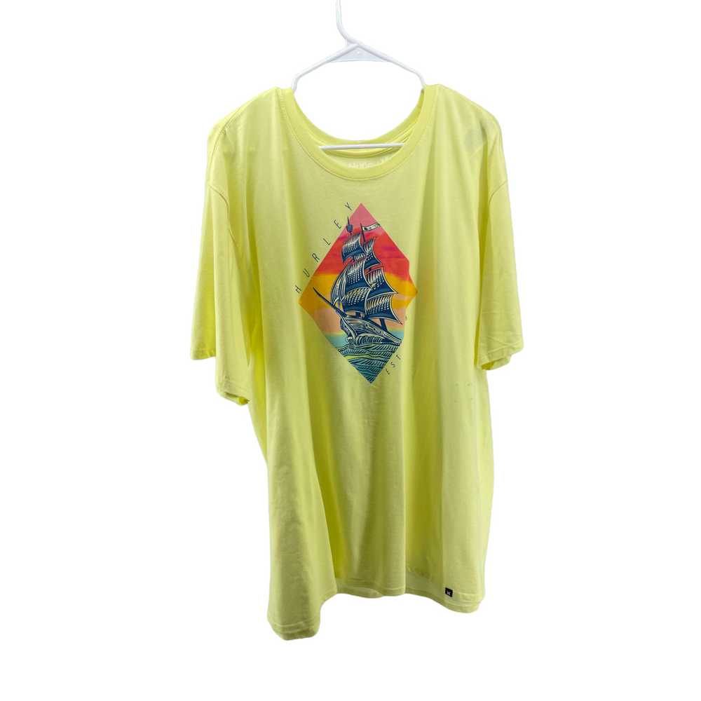 Hurley Yellow Graphic Short Sleeve T-Shirt Women'… - image 1