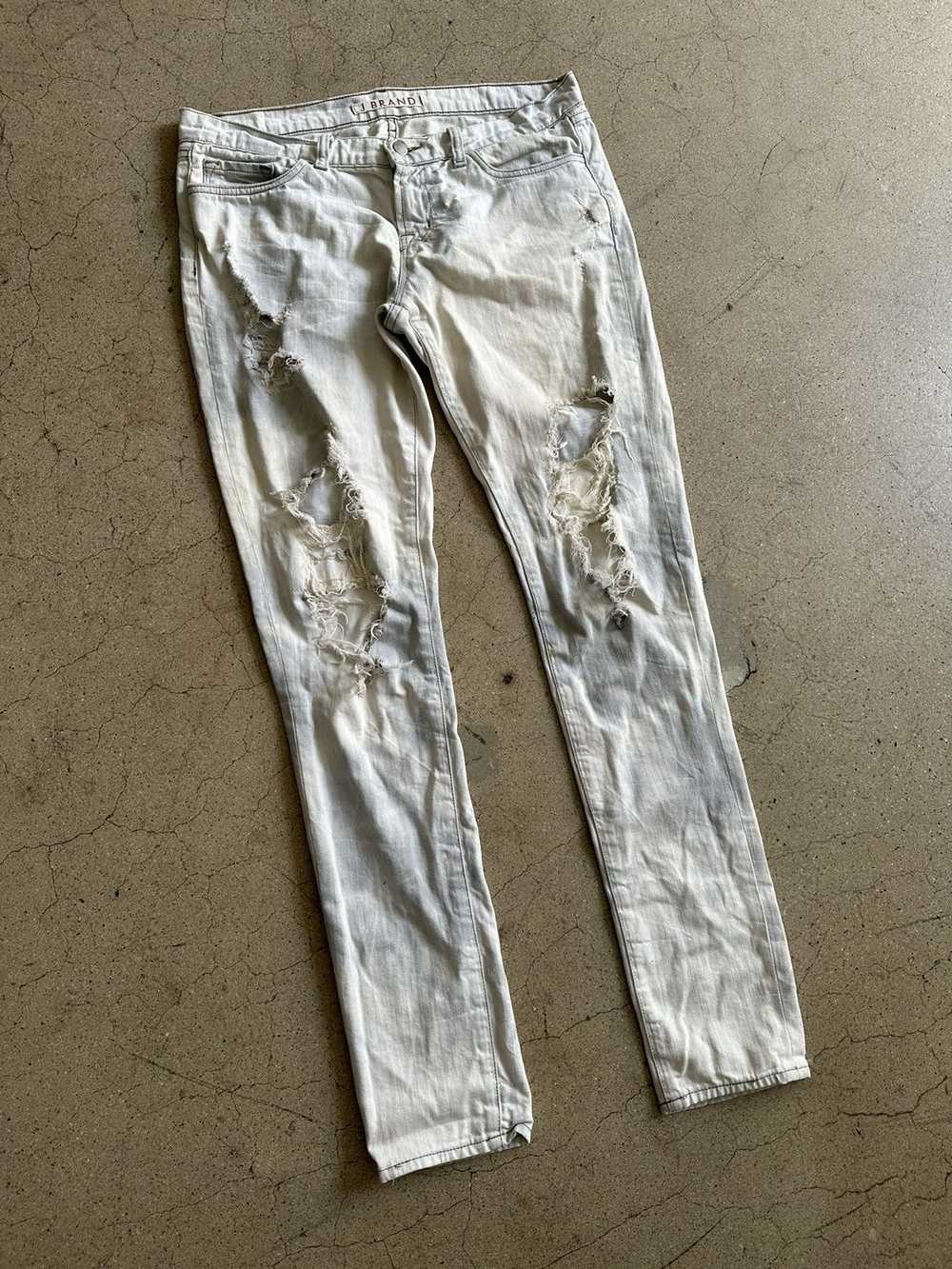 J Brand Thrashed White / Grey Denim J Brand Jeans - image 1
