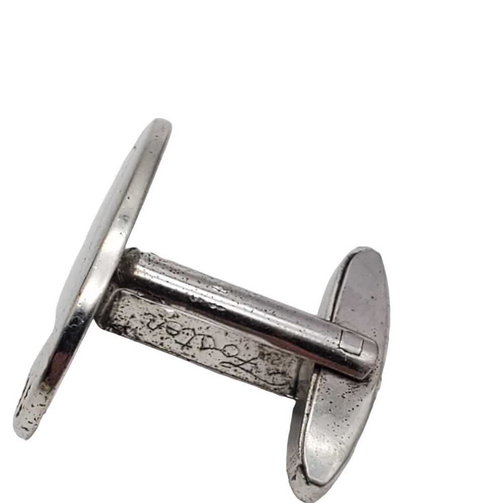 Silver Tone Cufflinks Tie Tack Bar Lot 1 Pair Ste… - image 12